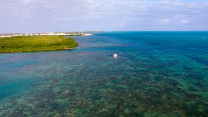 Aerial view of Mangroves and Ocean, Key West - Florida - USA