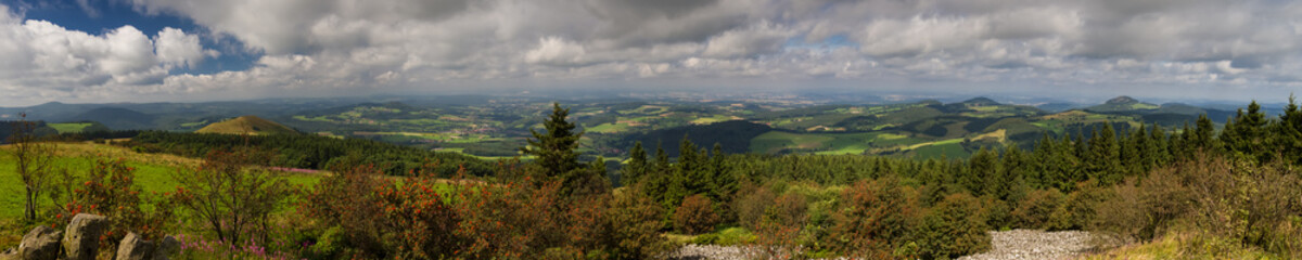 Panorama der Rhön vom Gipfel der Wasserkuppe