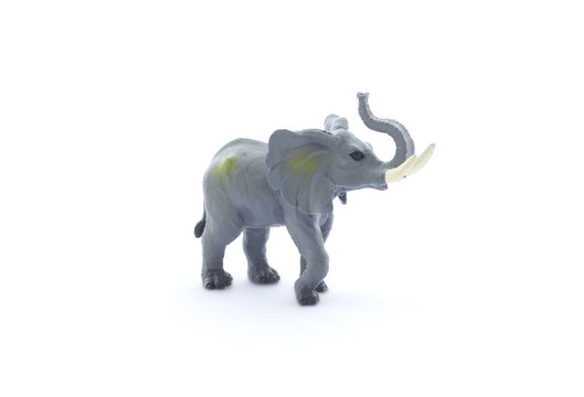 Toy Elephant On A White Background