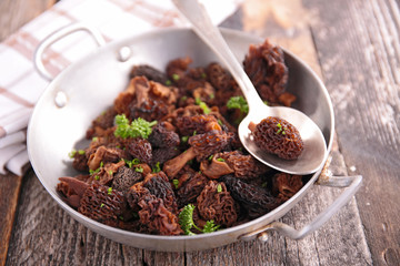 morel with herb