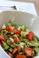 Plate with salad