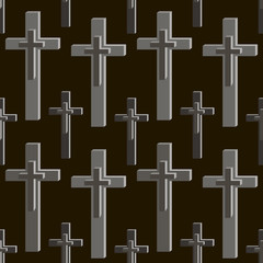 Seamless pattern of crosses