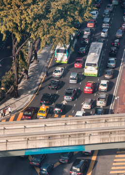 Traffic In Kuala Lumpur, Aerial View