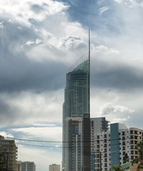 Fototapeta na wymiar Tall buildings of Surfers Paradise, Australia