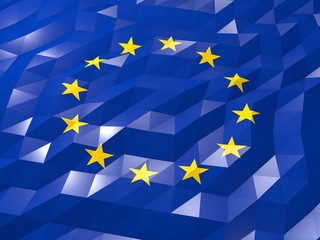Flag of European Union 3D Wallpaper Illustration