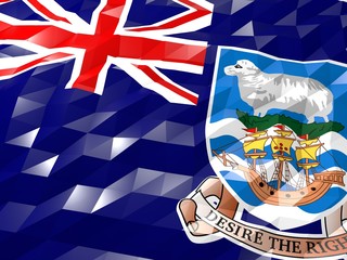 Flag of Falkland Islands 3D Wallpaper Illustration