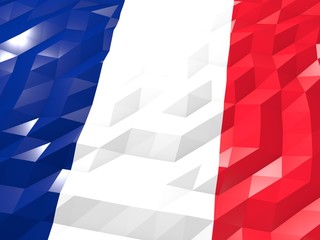 Fototapeta premium Flag of Martinique 3D Wallpaper Illustration