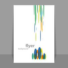 Flyer or Cover Design with Colorful Dots, Rings, Bubbles