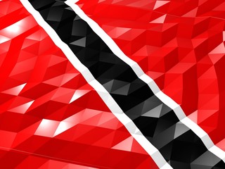 Flag of Trinidad and Tobago 3D Wallpaper Illustration