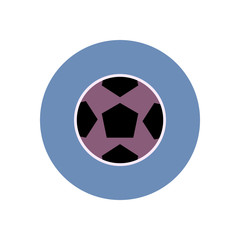 stylish icon in color circle soccer ball 