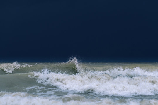 Waves along the coast