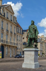 Statue of king Louis XIV, Caen, France