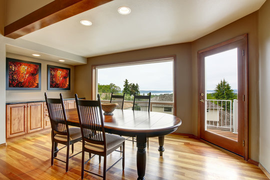 Dining area with  exit to balcony and perfect water view