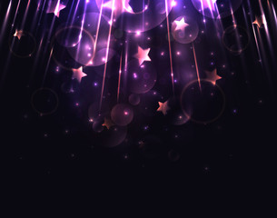 VECTOR eps 10. Glowing background. Sparkling light elements. Shining stars with sun realistic flare lens. Explosive stars, lightweight shining effects. Transparent, grouped and isolated.

