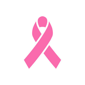 Pink ribbon, breast cancer awareness symbol. Vector illustration