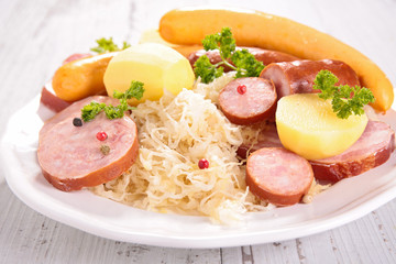 Fototapeta na wymiar sauerkraut,cabbage with meat