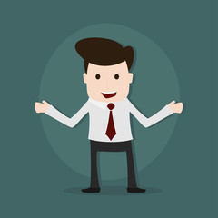 Cartoon illustration of a young businessman.