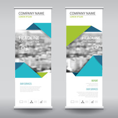 roll up business brochure flyer banner design vertical template