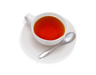 Cup of tea isolated on white background