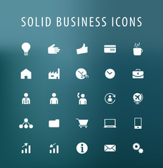 Set of 25 Universal Business Icons. Isolated Elements.
