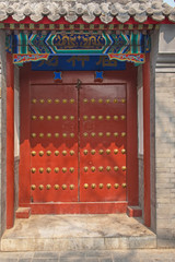 Old wooden door in China