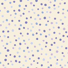 Seamless vector decorative background with polka dots. Print. Cloth design, wallpaper.