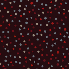 Seamless vector decorative background with polka dots. Print. Cloth design, wallpaper.