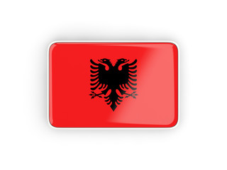 Flag of albania, rectangular icon