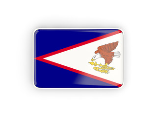 Fototapeta premium Flag of american samoa, rectangular icon