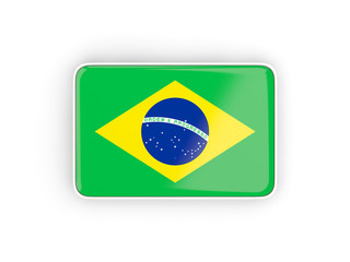 Flag of brazil, rectangular icon