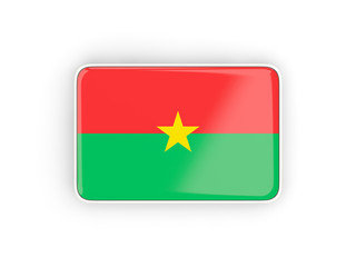 Flag of burkina faso, rectangular icon