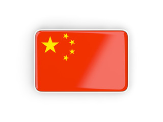 Flag of china, rectangular icon