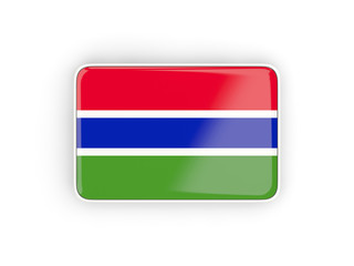 Flag of gambia, rectangular icon
