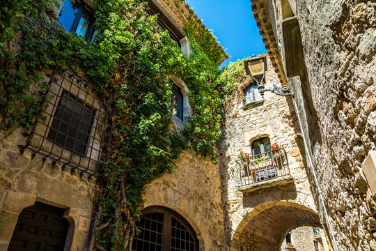 rural village of pals at catalonia, spain