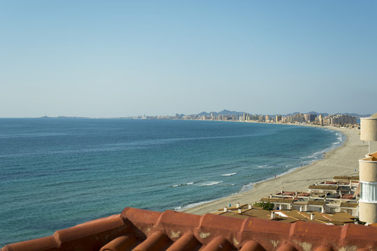 Sandy Beach Line - La Manga del Mar Menor, Cabo de Palos, Cartagena and San Javier, Murcia, Spain, Europe