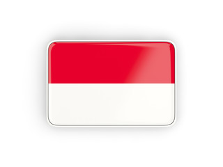 Flag of indonesia, rectangular icon