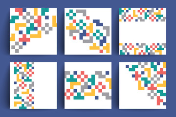 Modern covers design. Simple geometric shapes multiply. A4 format template for brochure, banner,poster,presentation etc.