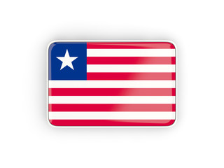 Flag of liberia, rectangular icon