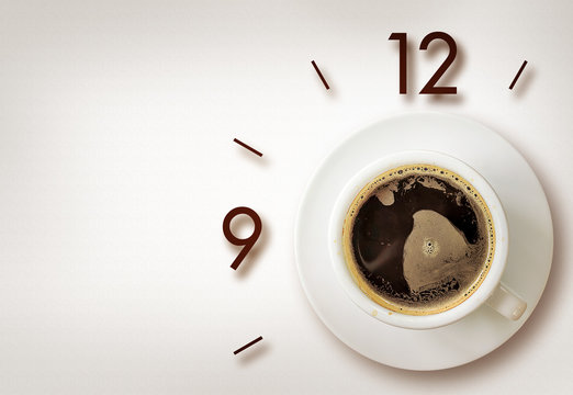 coffee time background with space for text. over light 01