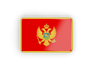 Flag of montenegro, rectangular icon