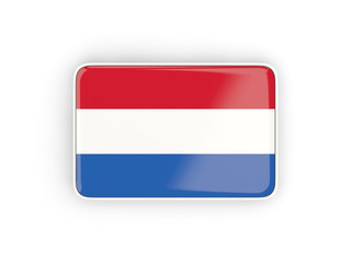 Flag of netherlands, rectangular icon
