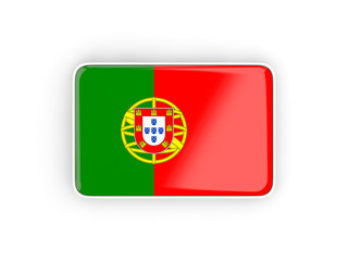 Flag of portugal, rectangular icon