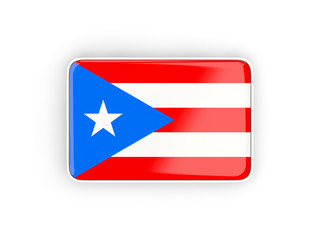 Flag of puerto rico, rectangular icon