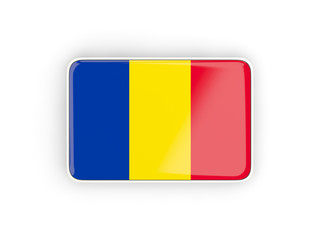 Flag of romania, rectangular icon
