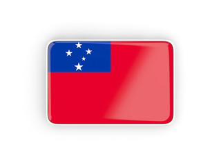Obraz premium Flag of samoa, rectangular icon