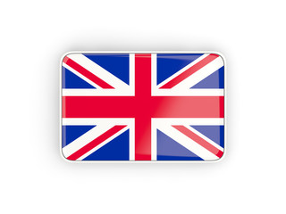 Flag of united kingdom, rectangular icon