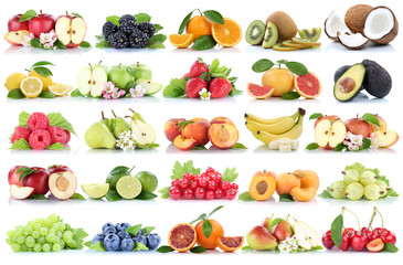 Früchte Frucht Obst Collage Apfel Orange Banane Orangen Erdbeer