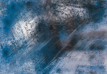 Abstract Blue and White Texture with Brushstrokes