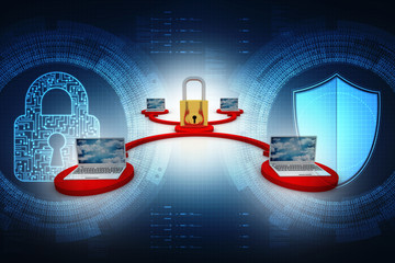 Fototapeta premium Computer Network,3d rendering