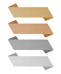 tag recycled paper on white background